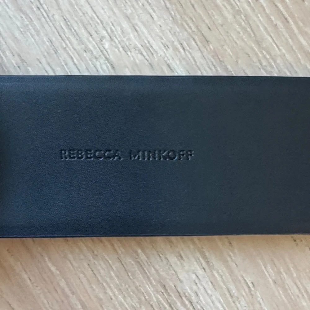 Rebecca Minkoff Black Belt with Textured Buckle